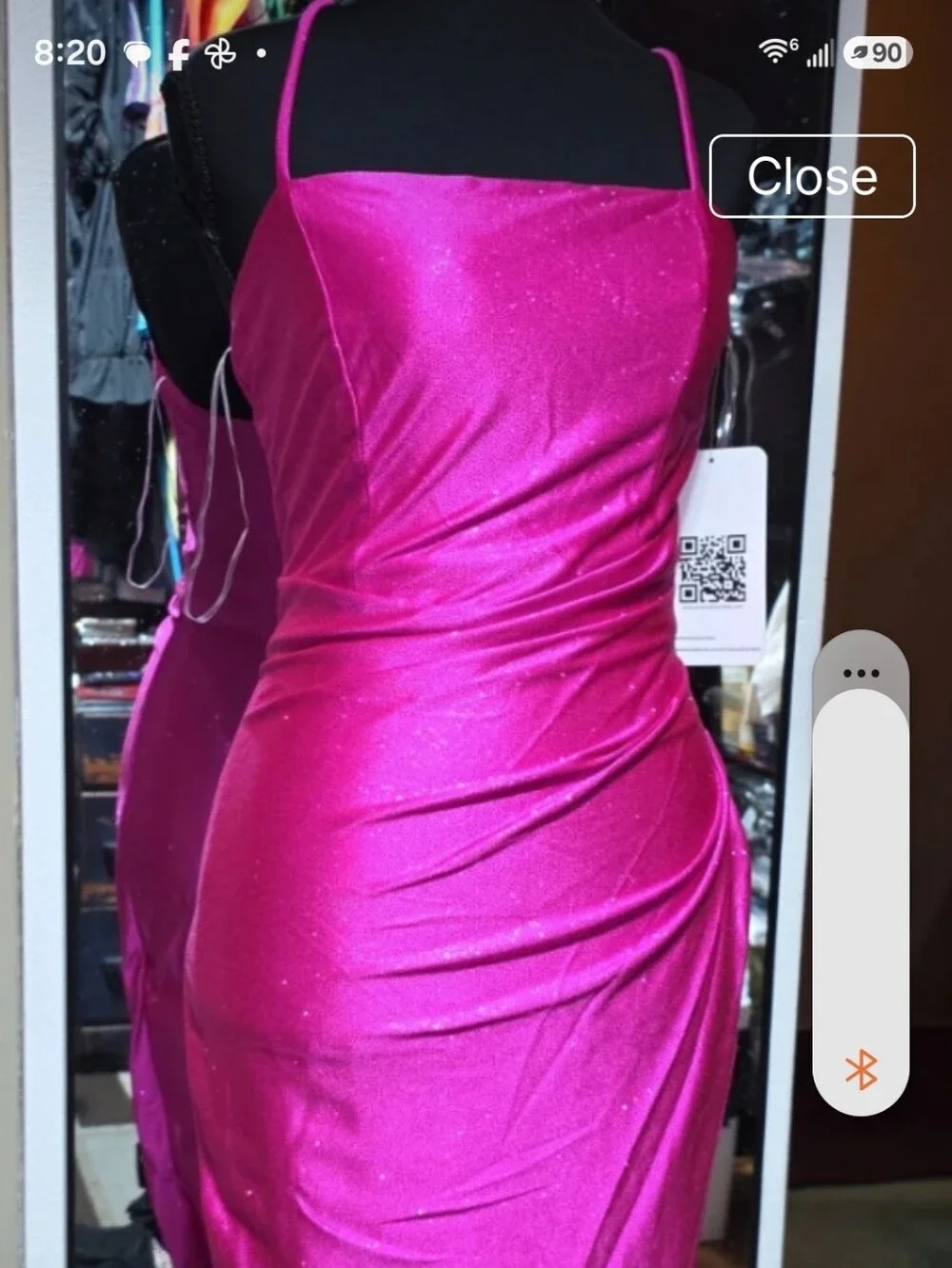 Fuchsia Ruched Midi Dress- Women